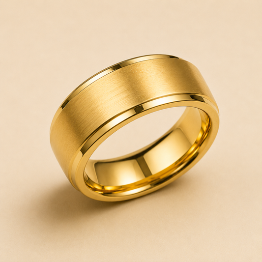 Men - 18K Gold Plated Luxe Aura Band Ring