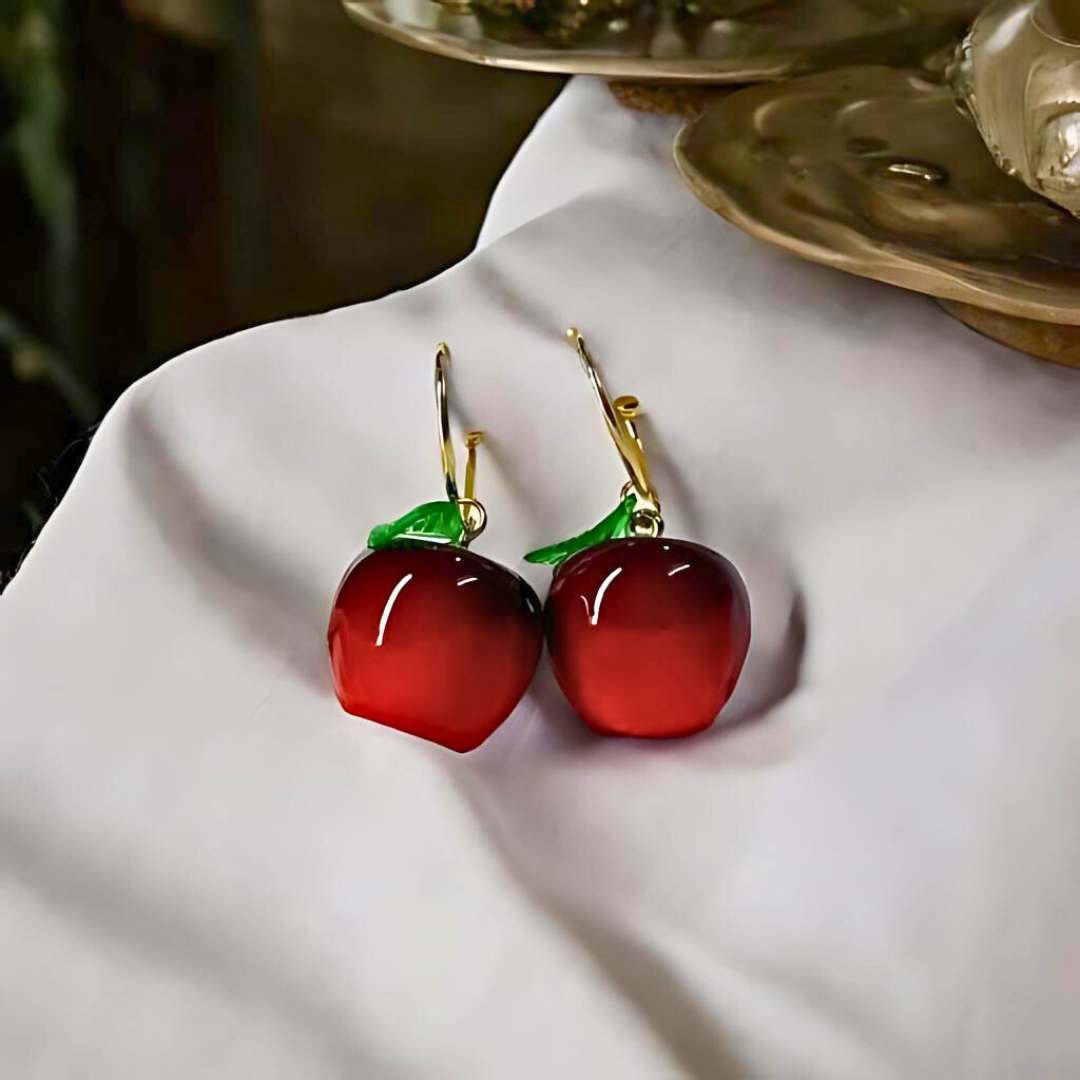 Mystic Red Cherry Earring