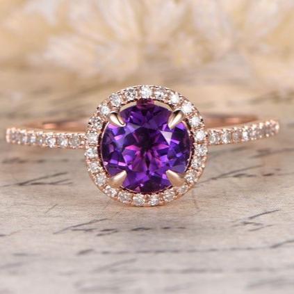 Purple Daimond Rings