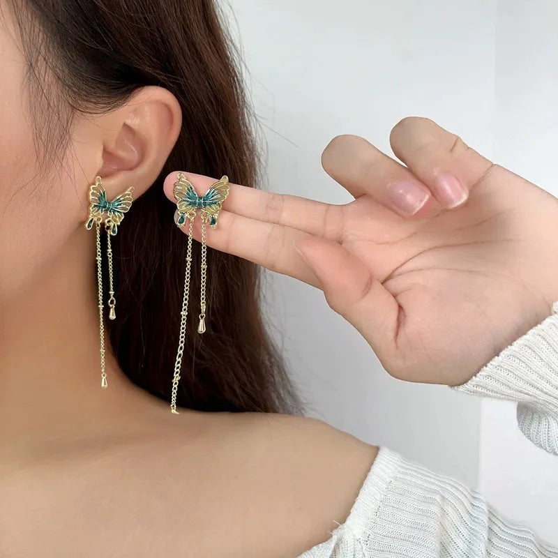 Blue Butterfly Dangler Earring