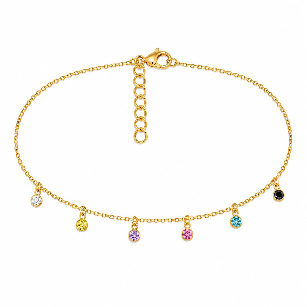 Gold Plated Radiance Charm Anklet