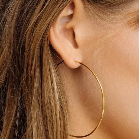 Bling Gold Hoops Earring