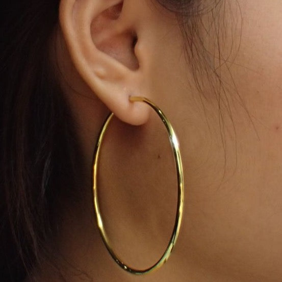 Bling Gold Hoops Earring