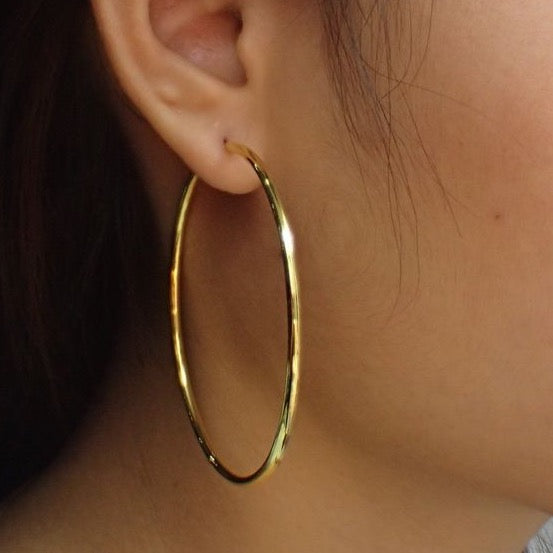 Bling Gold Hoops Earring