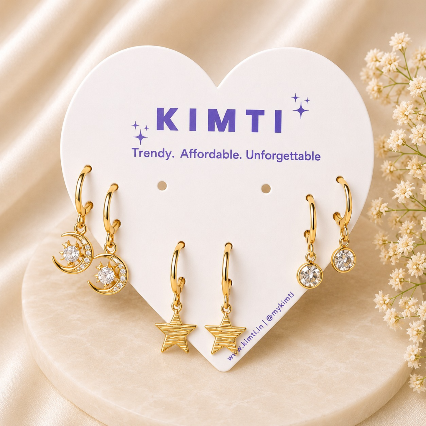 Celestial Charm Trio Earring Set