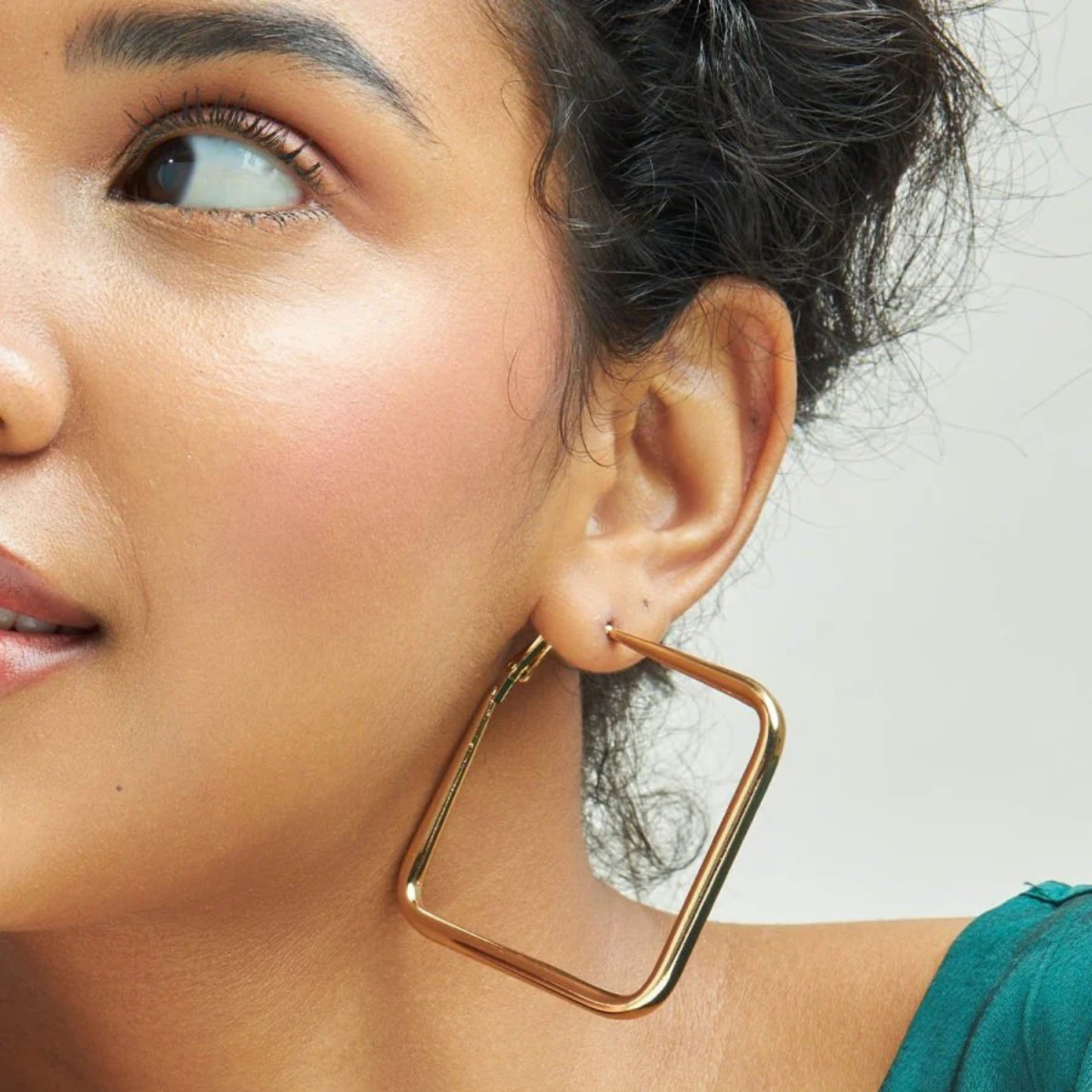 18K Gold Plated Modern Muse Square Earrings