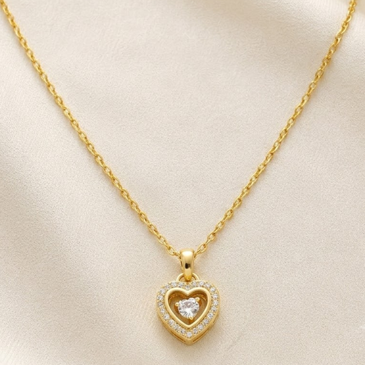 Crystal Heart Glow Necklace