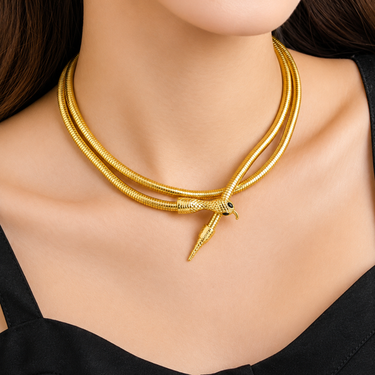 Imperial Snake Wrap Necklace