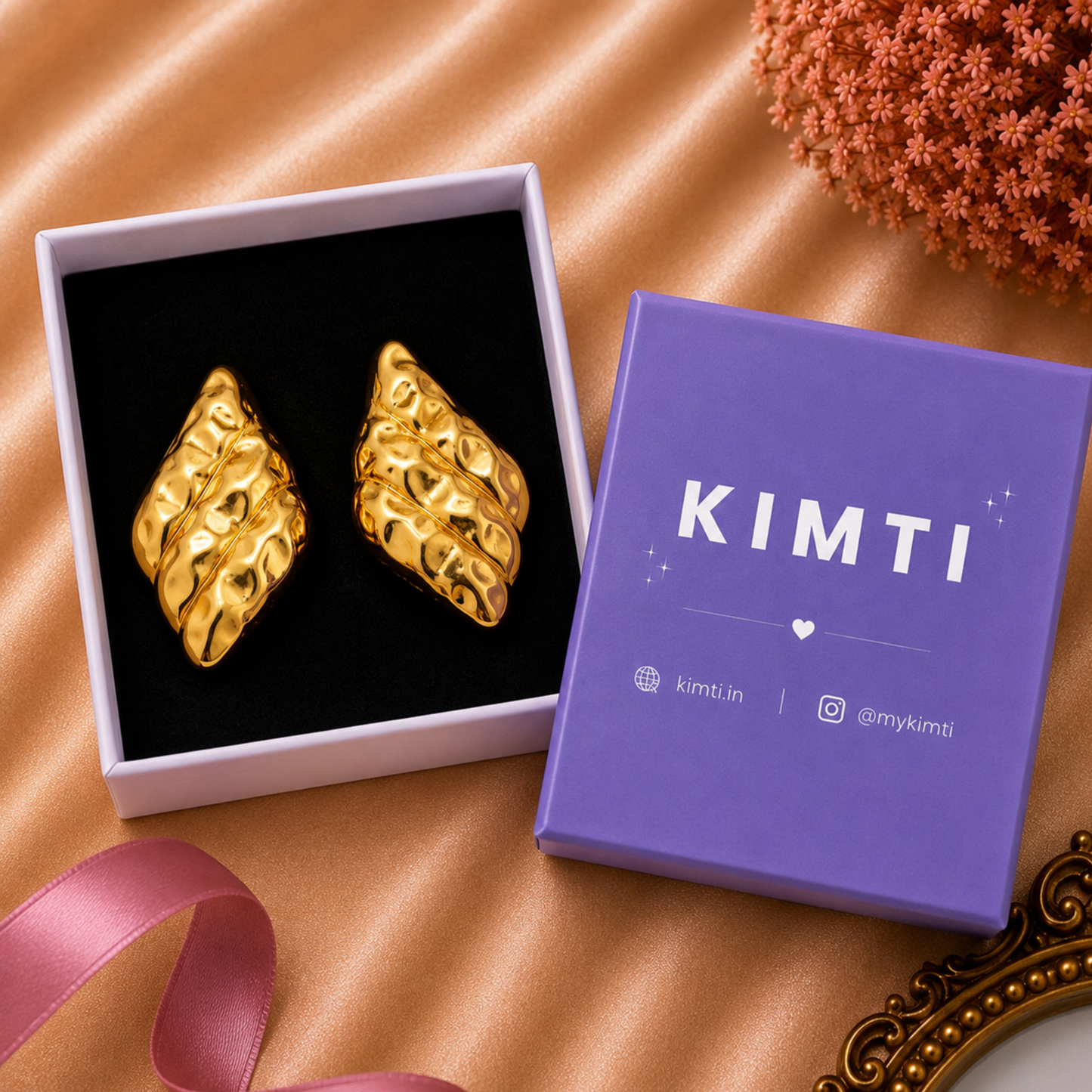 18K Gold Plated Aurelia Sculpted Gold Earrings
