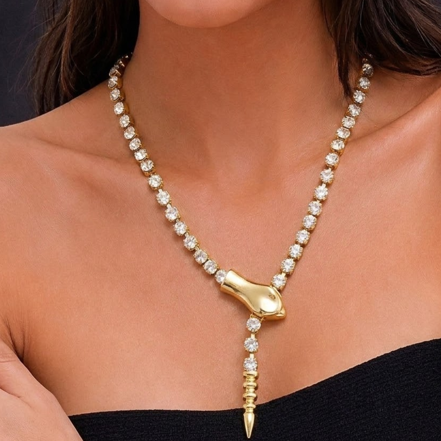 Fashion Gold Plated Snake Necklace for Girls & Women