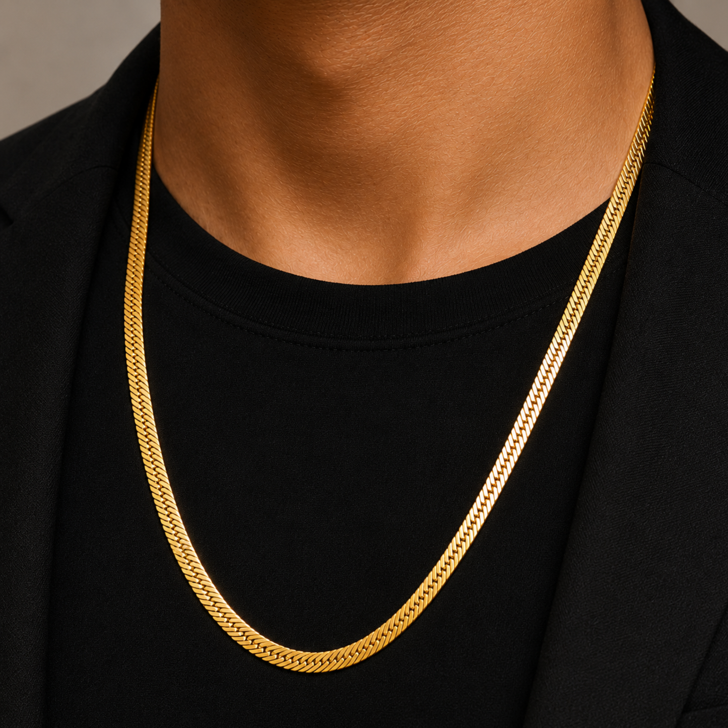 Men-18K Gold Imperial Herringbone Chain
