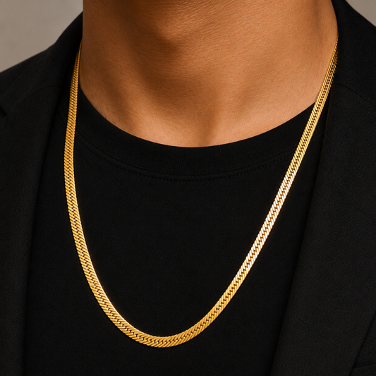 Men-18K Gold Imperial Herringbone Chain