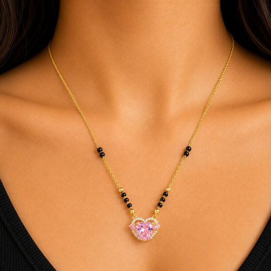 Blush Heart Spark Mangalsutra