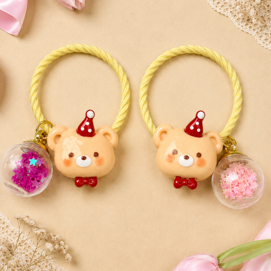 Cute Bunny Strawberry Hair Ties for Girls