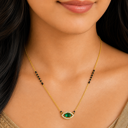 Green Gem Grace Mangalsutra
