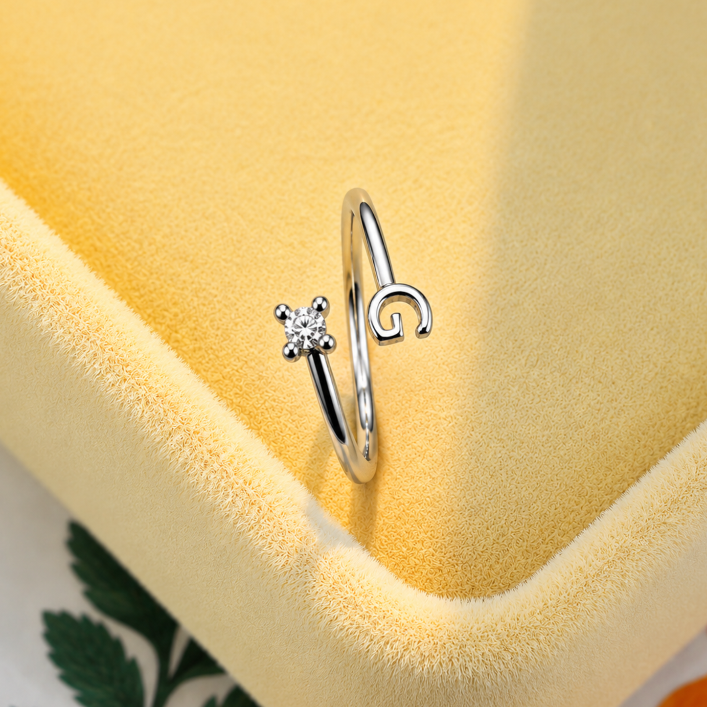 Monogram G Crystal Band Ring