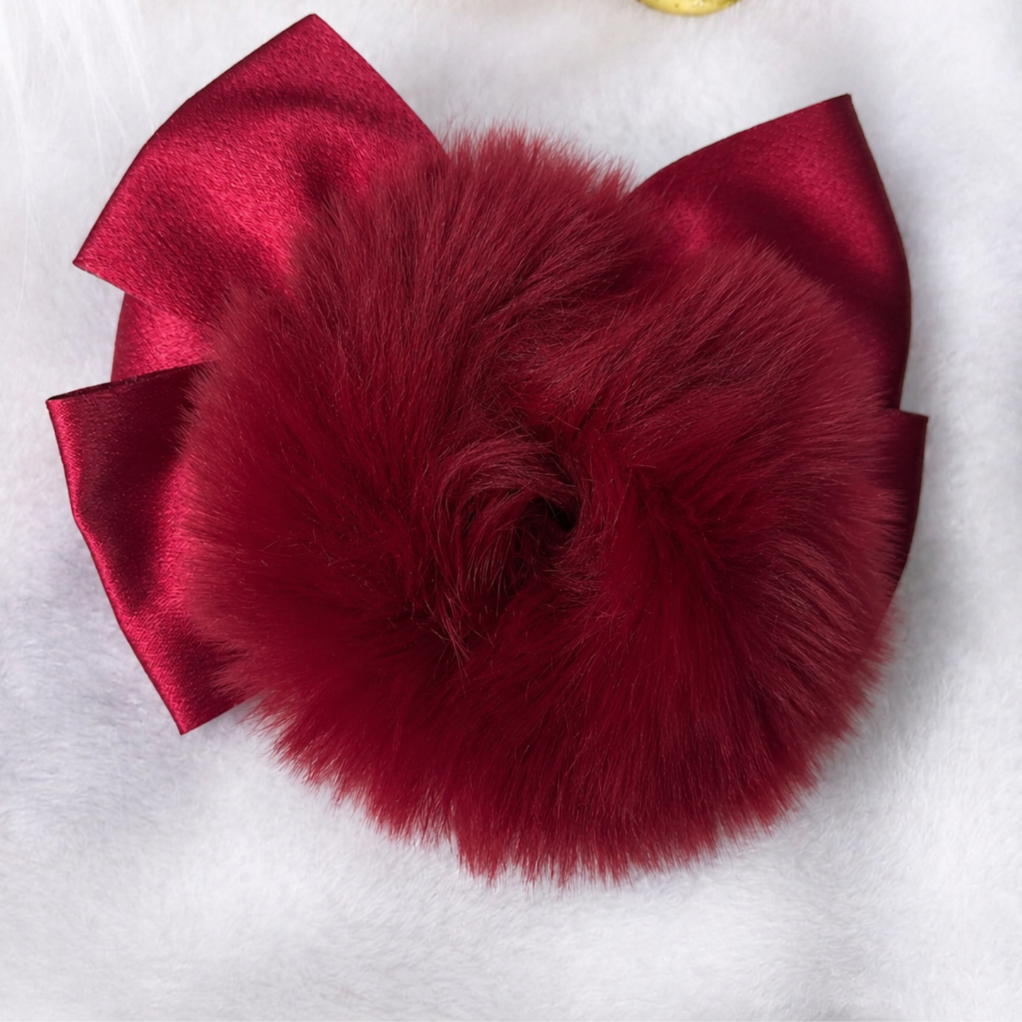 Fluffy Satin Elegance Hair Bow