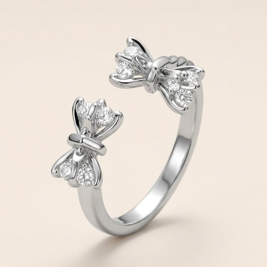 Crystal Butterfly Open Ring