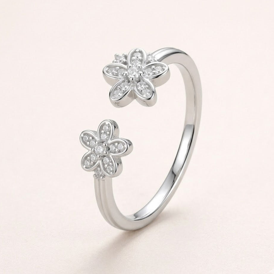 Twin Flower Spark Ring