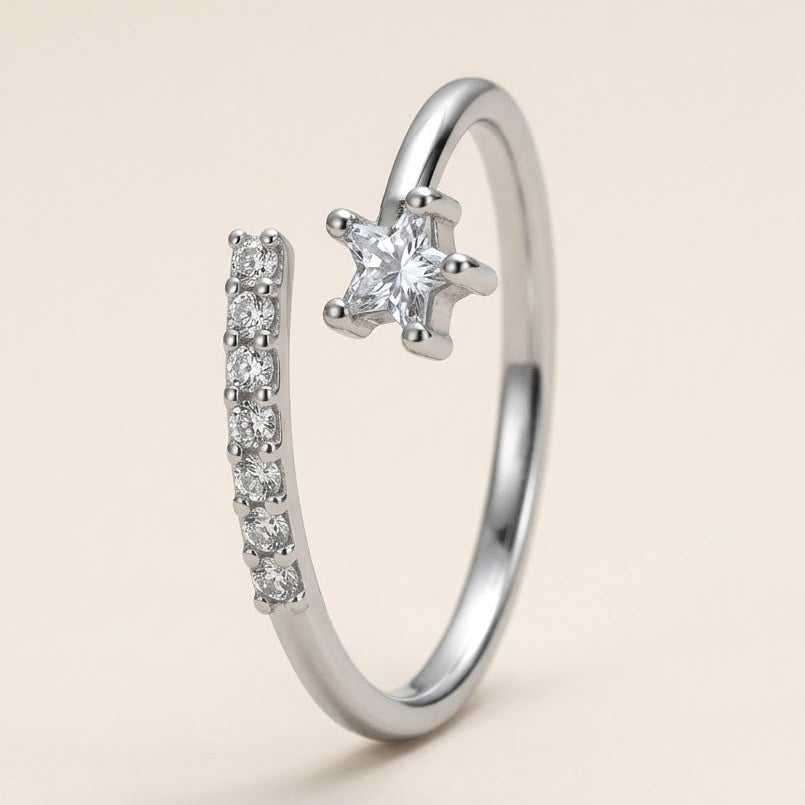 Starlight Crystal Open Ring