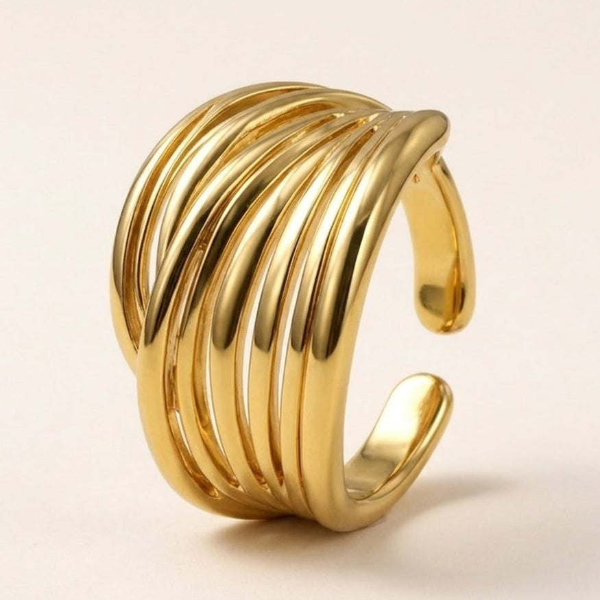 18K Gold Plated Aurelia Cascade Ring