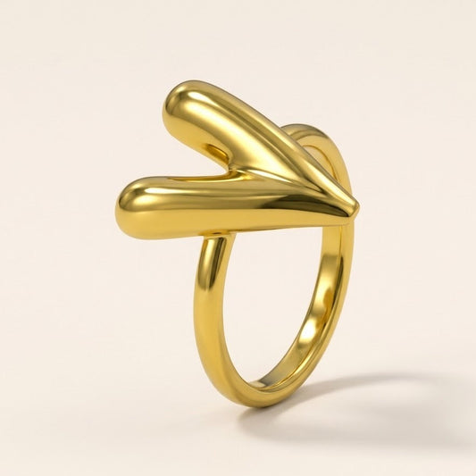 18k Gold Plated Heart Ring