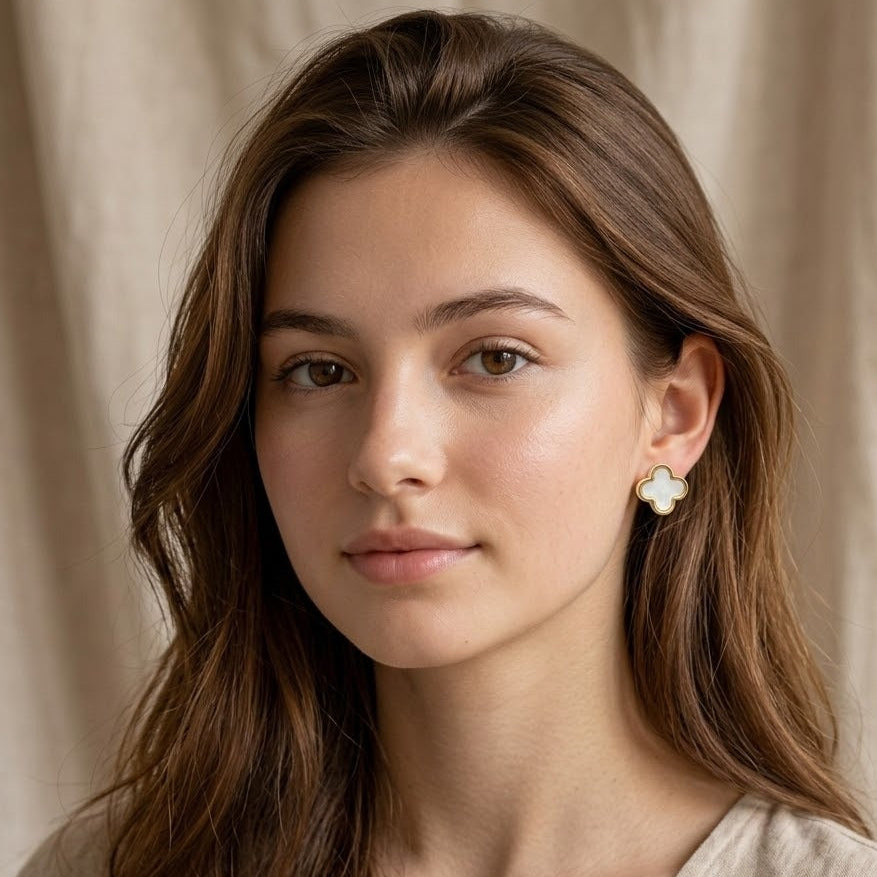 Gold Plated Geometric Stud Earrings