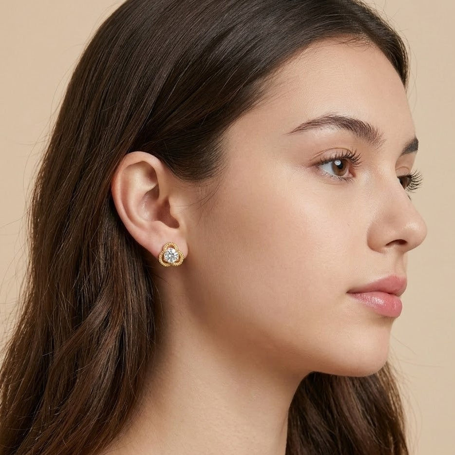 Celeste Clover Sparkle Earrings