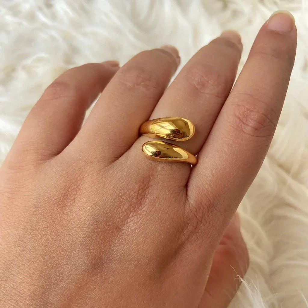 18k Gold Plated Ola Ring