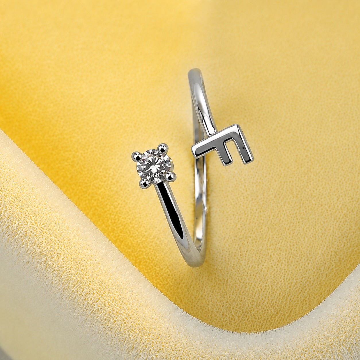 Premium F Monogram Adjustable Ring