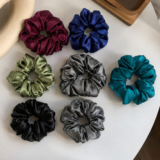 Premium Satin Hair Scrunchie Set of
