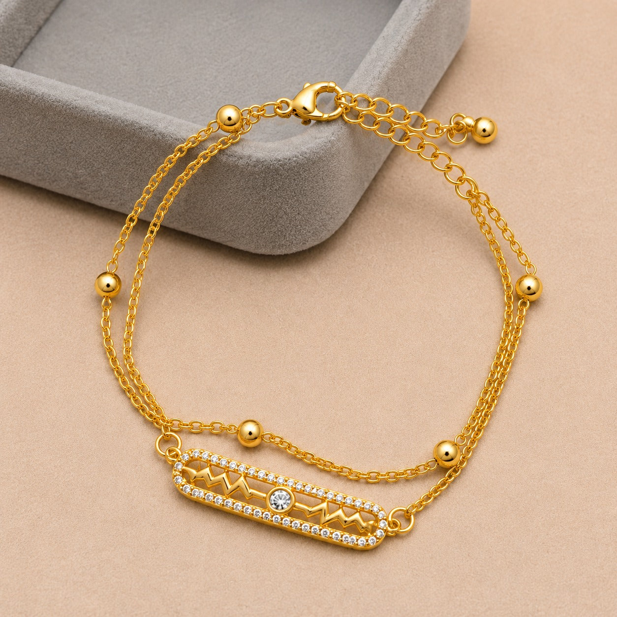18K Gold Plated Golden Zodiac Charm Bracelet
