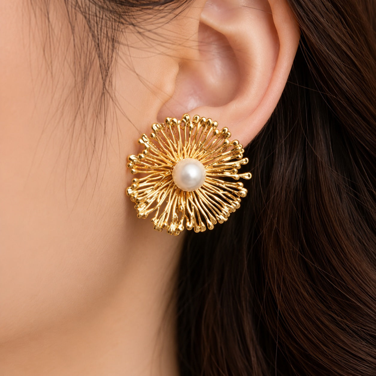 18K Gold Plated Anti-Tarnish Pearl Earrings