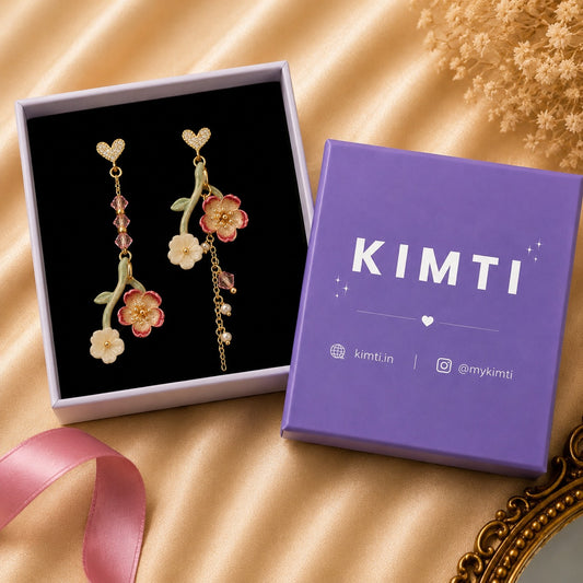 Korean Romantic Cherry Blossoms Flower Earrings