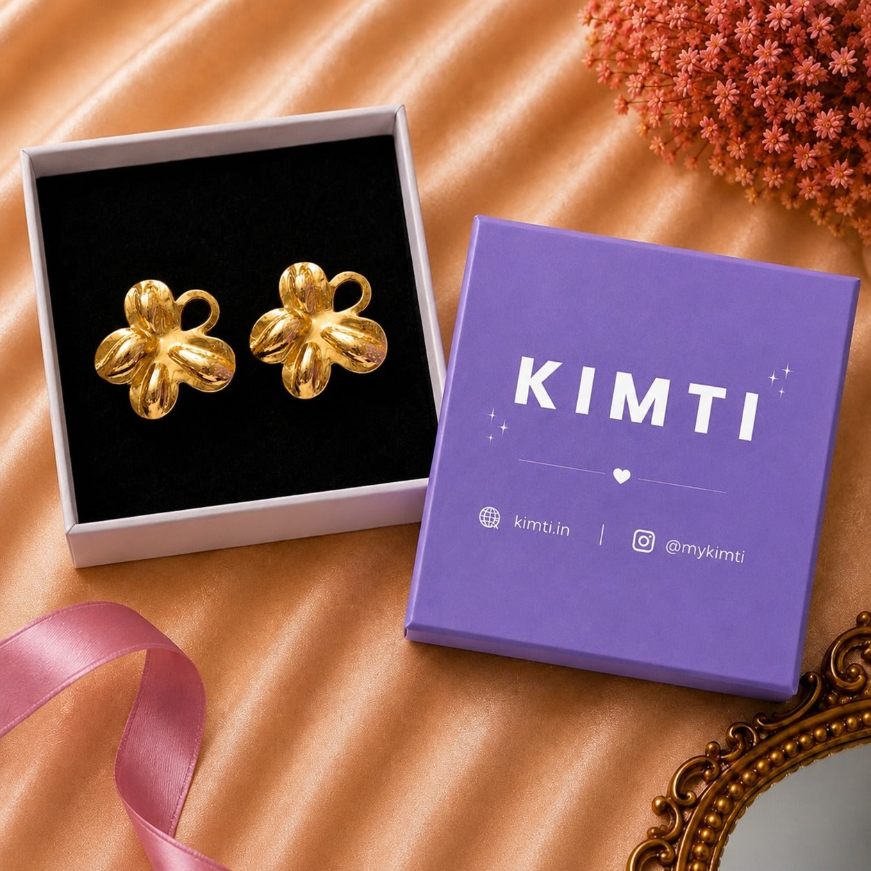 Stainless Steel Flower Earrings
