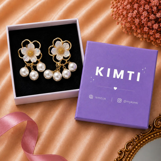 Fashion Flower Pearl Korean Earrings