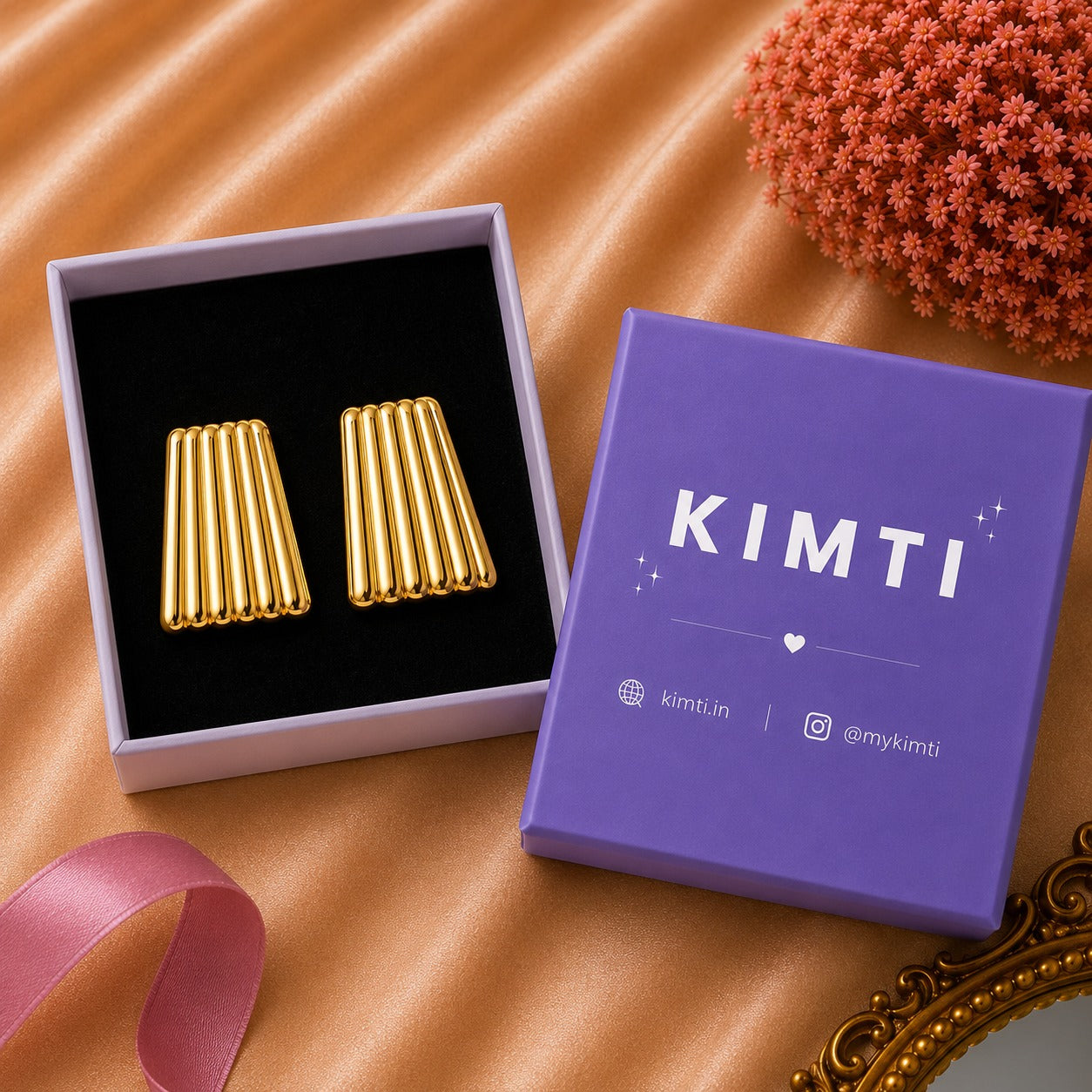 18K Gold Plated Statement Opera Earrings