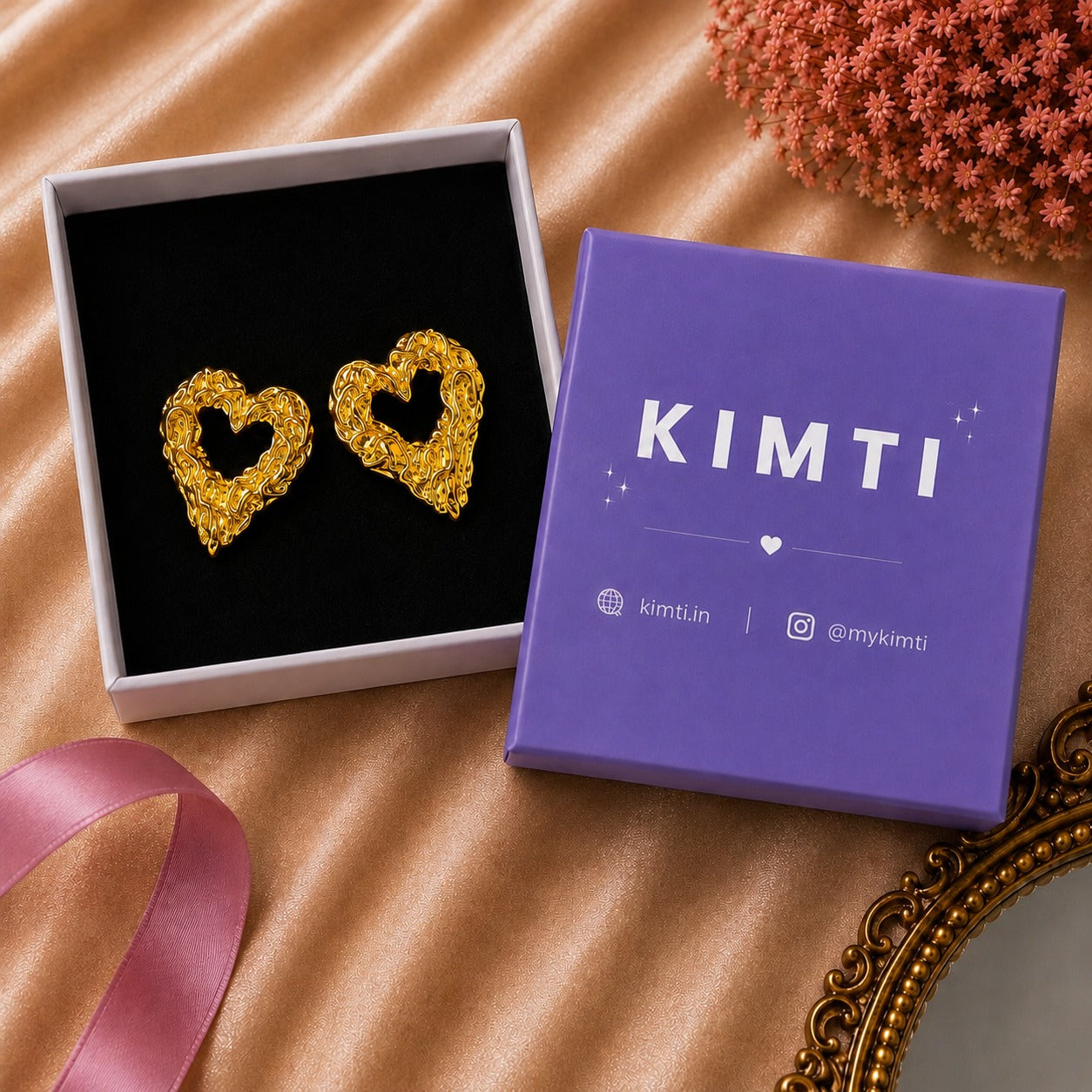 18K Gold Plated Melting Love Chunky Earrings