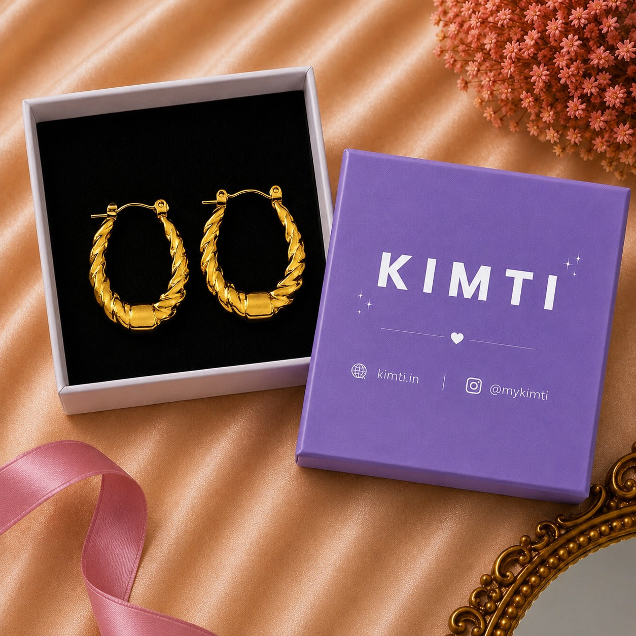 18K Gold Plated Hoop Anti Tarnish Earring