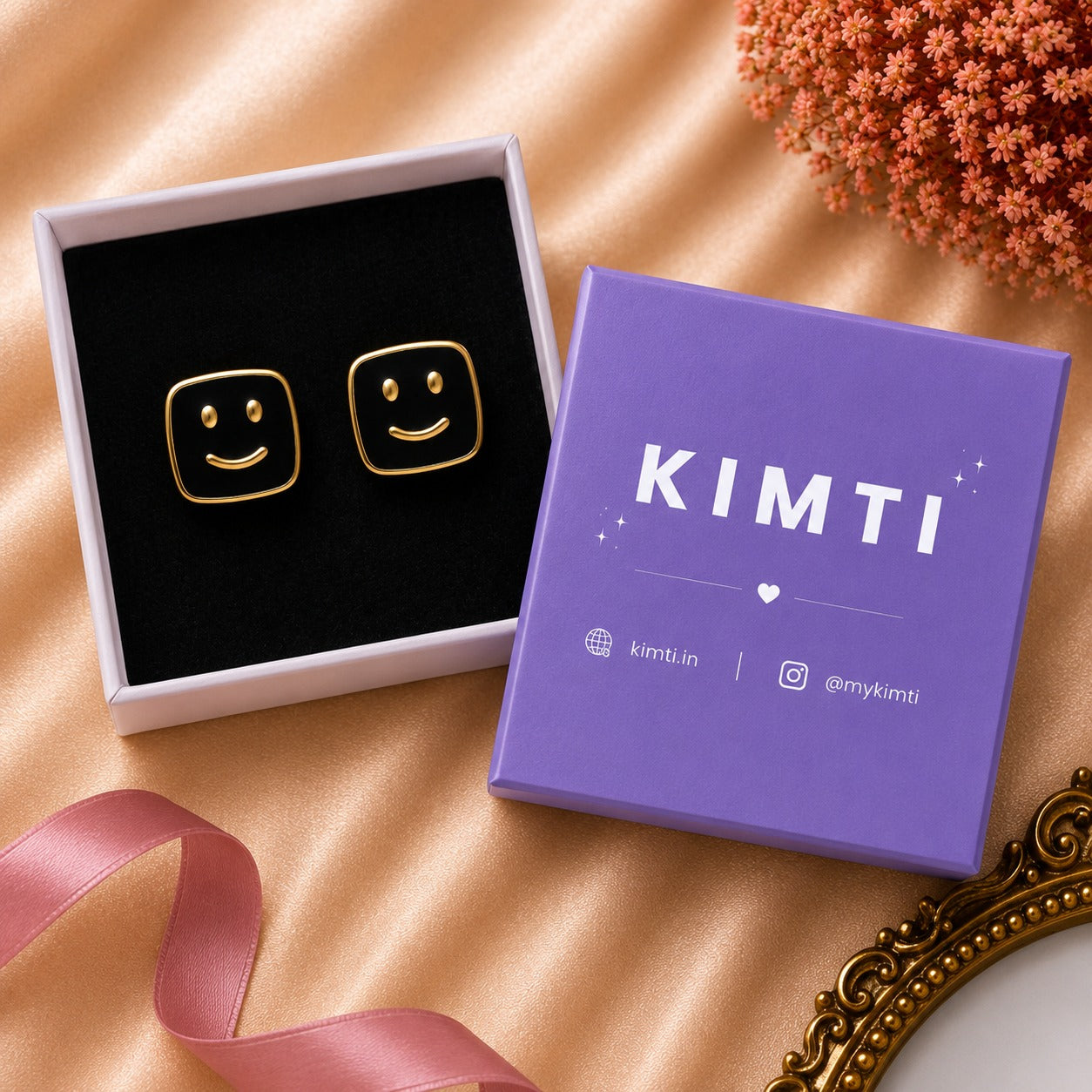 18K Gold Plated Cute Emoji Stud Earrings