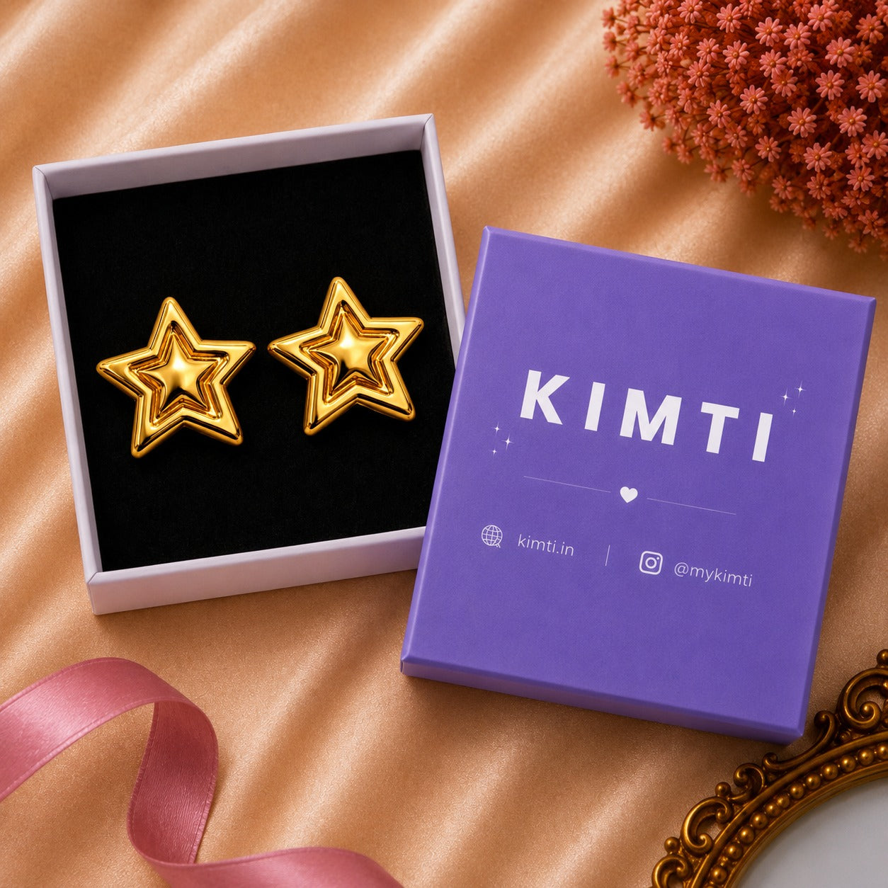 18K Gold Plated Twinkle Star Luxe Earrings