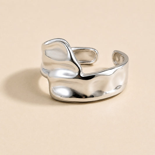 Silver Plated  Melt Ring