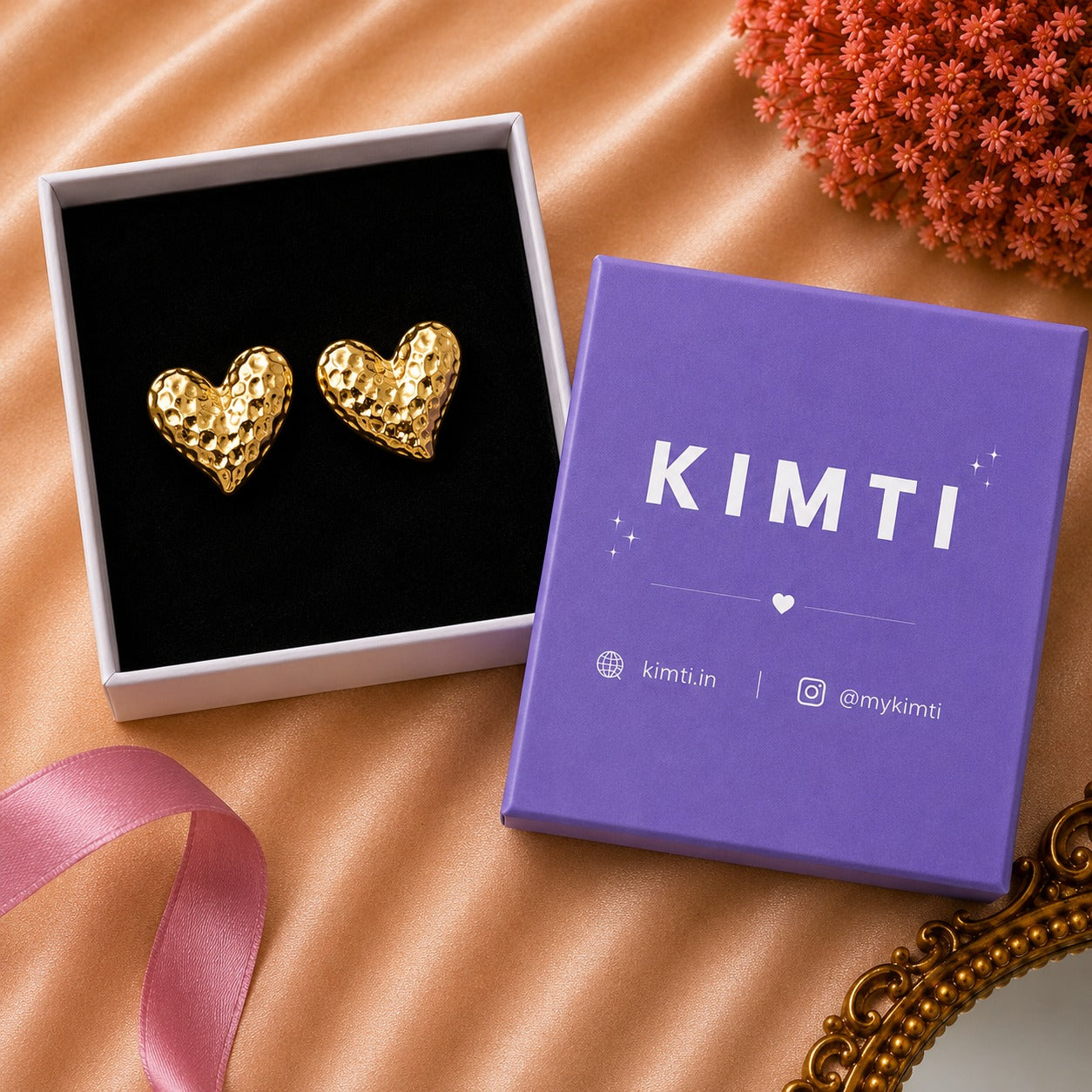 18K Gold Plated Amour Glow Heart Earrings