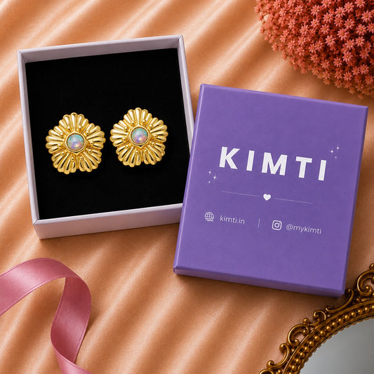 Golden Opal Bloom Earrings