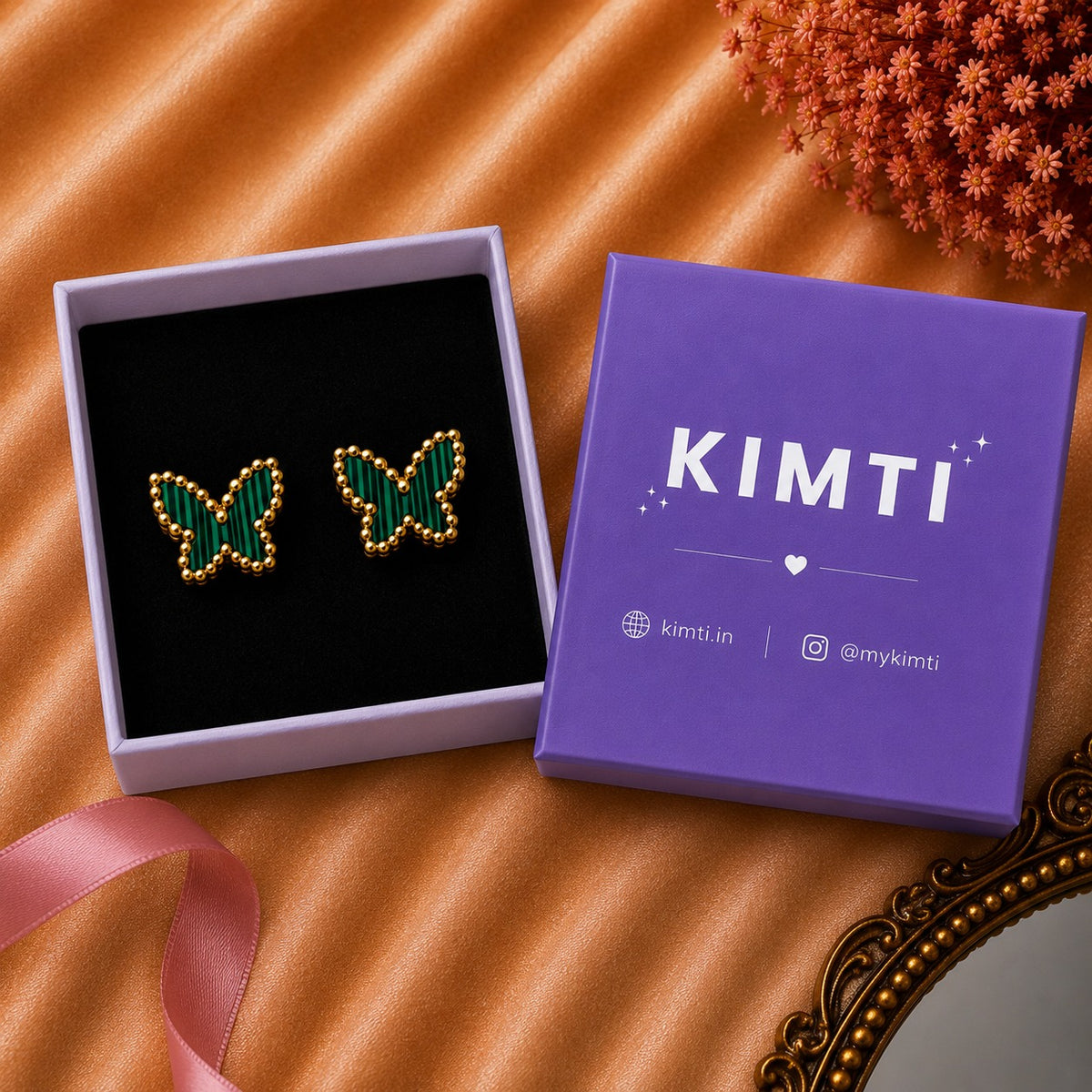 Dainty Gold Butterfly Studs