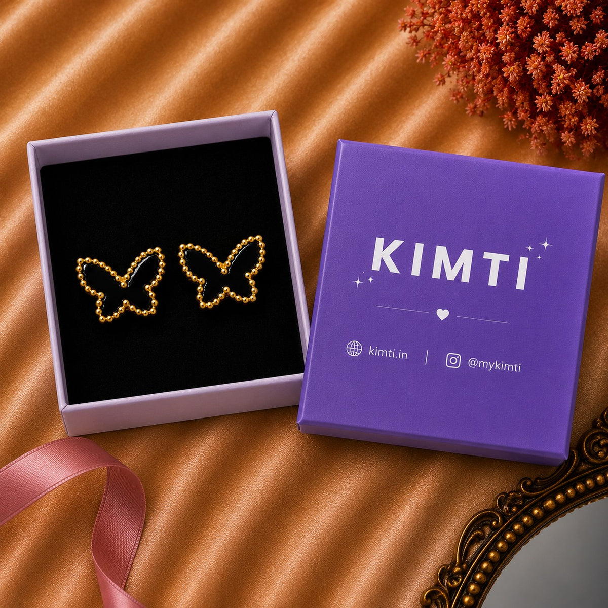 Dainty Gold Butterfly Studs