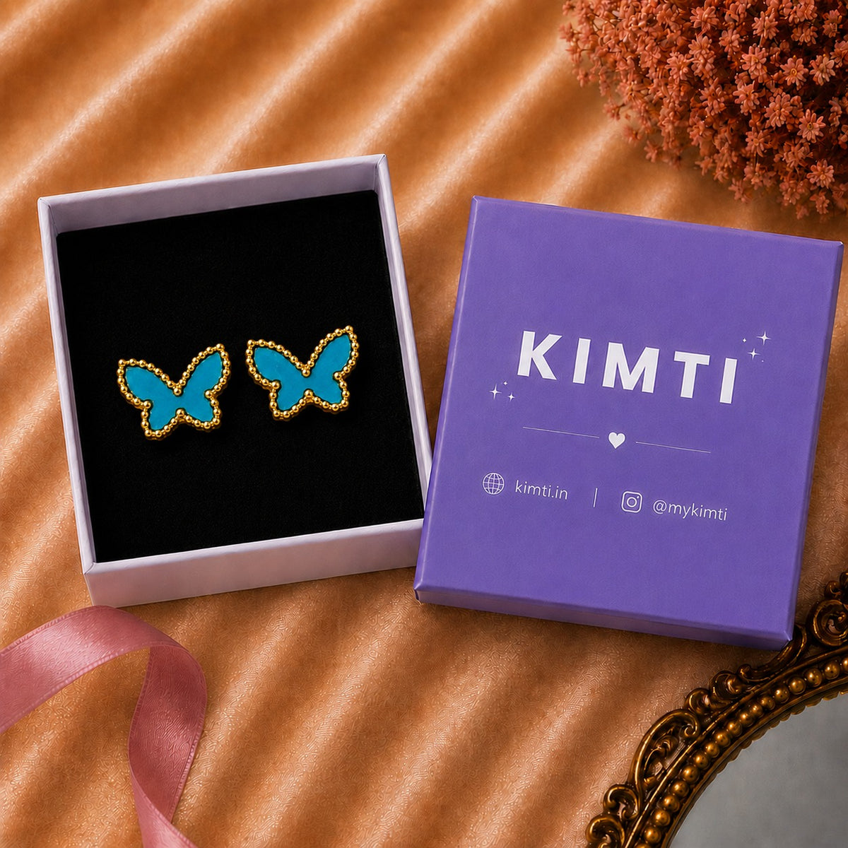 Dainty Gold Butterfly Studs