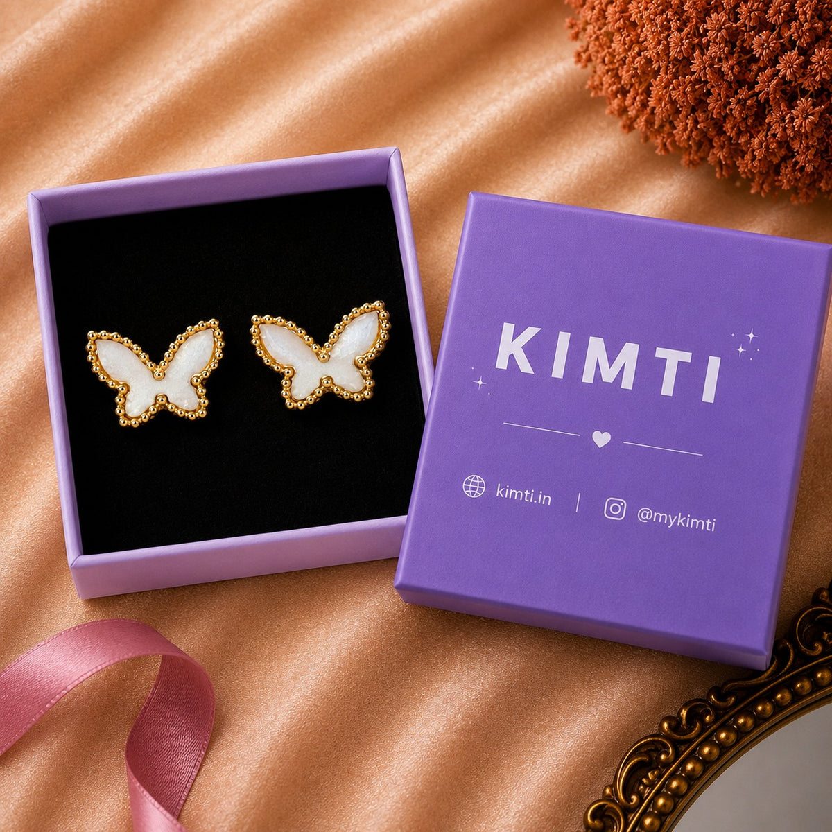 Dainty Gold Butterfly Studs