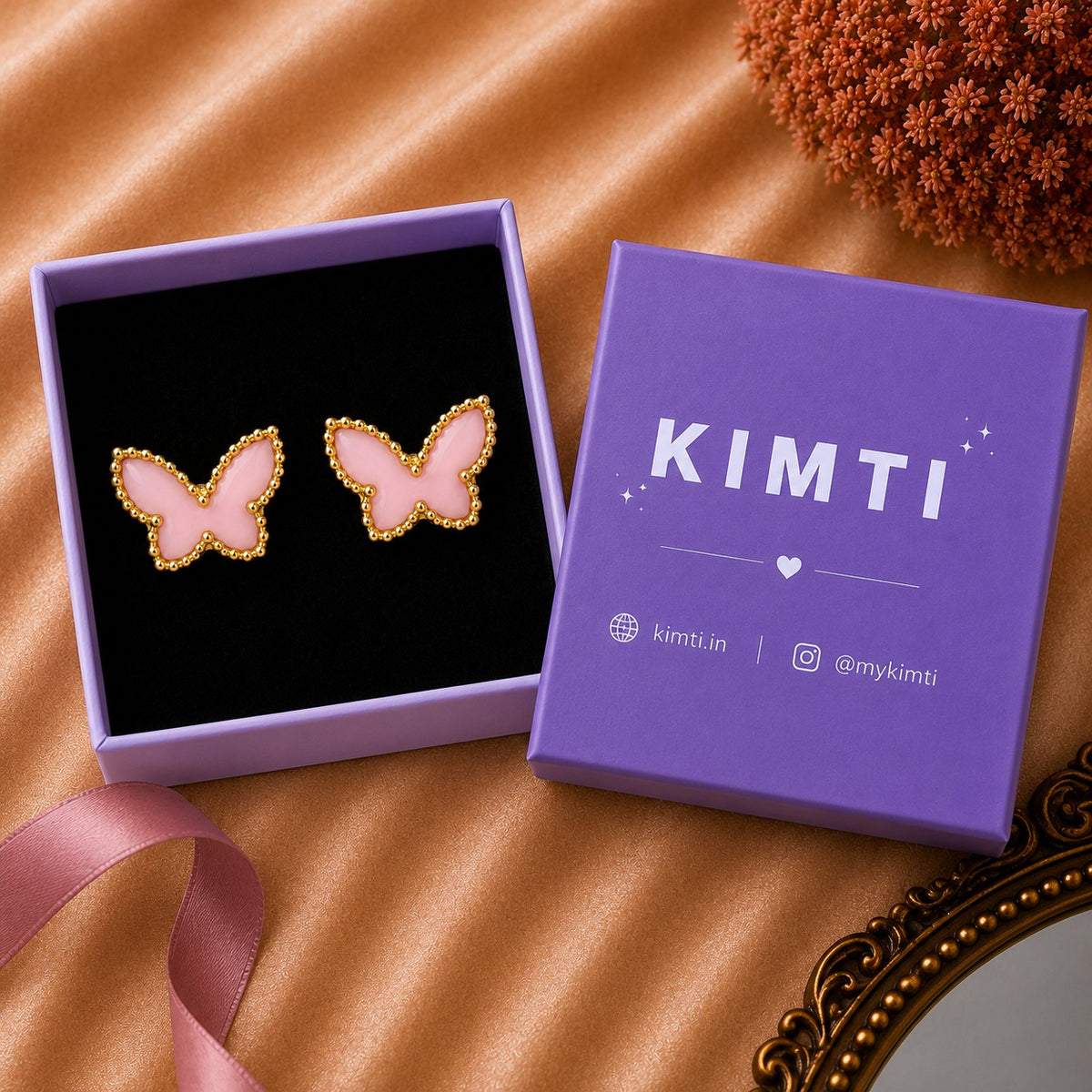 Dainty Gold Butterfly Studs
