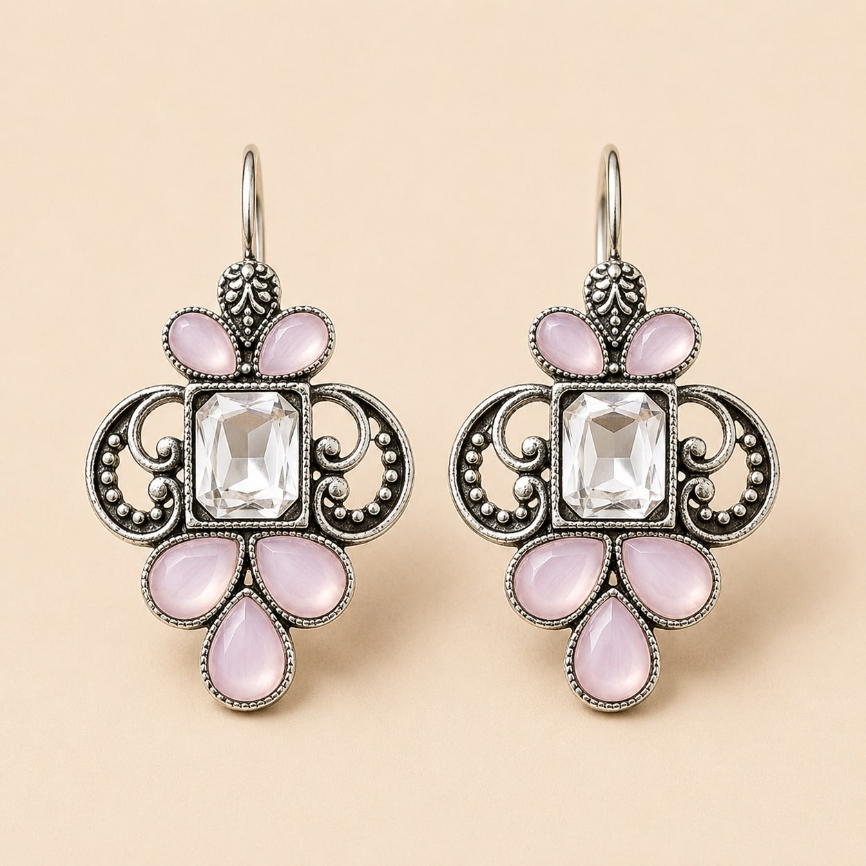 Royal Mint Pearl Oxidised Earrings